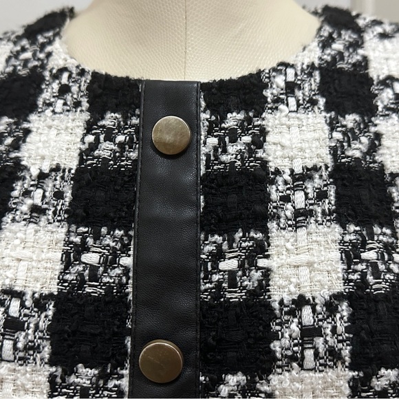 165 ZARA | Turkey EUC Black and White Checkered Long Sleeve Dress (size S) - Picture 7 of 14